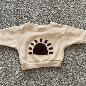 Beige Sunburst Kids Sweatshirt